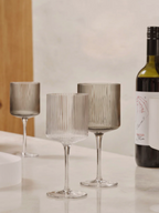 Ripple Red Wine Glasses - Set of 2 - Clear