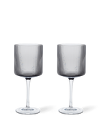 Ripple Red Wine Glasses - Set of 2 - Smoked Grey