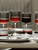 Ripple Red Wine Glasses - Set of 2 - Smoked Grey