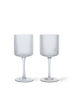 Ripple White Wine Glasses - Set of 2 - Clear