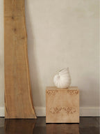Burl Cube Side Table - Natural