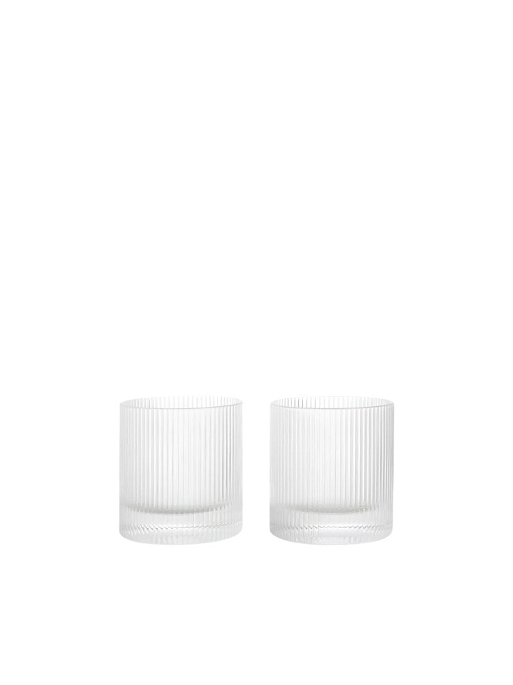 Ripple Tumbler Glasses - Set of 2 - Clear
