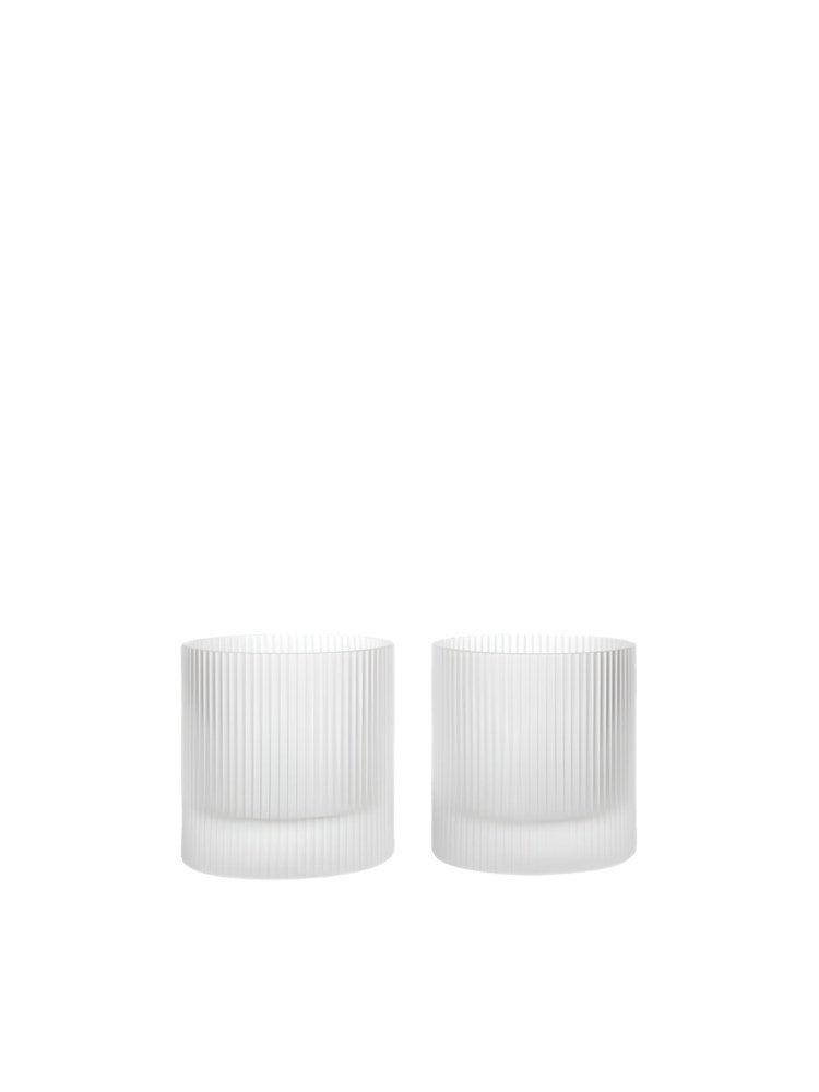 Ripple Tumbler Glasses - Set of 2 - Frosted