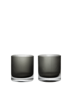 Ripple Tumbler Glasses - Set of 2 - Smoked Grey