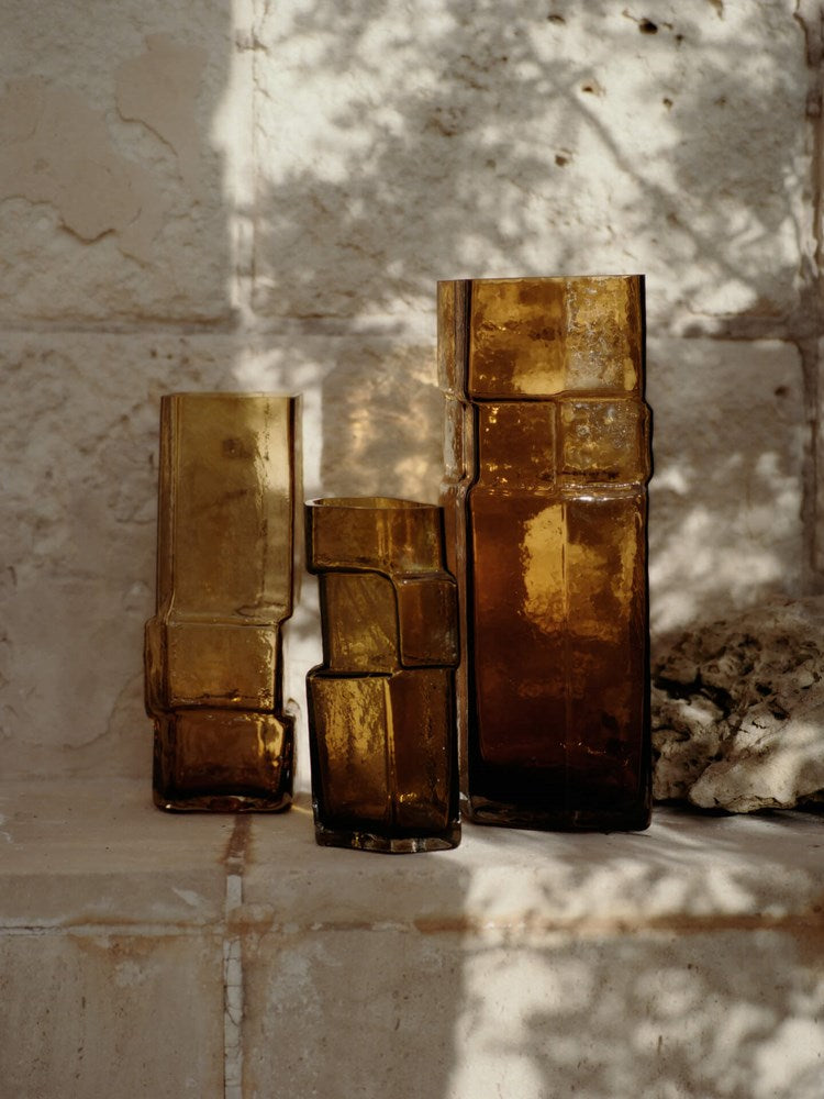 Muro Vase - H38 - Recycled Amber