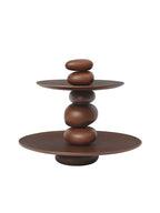 Pebble Dessert Stand - Dark Brown