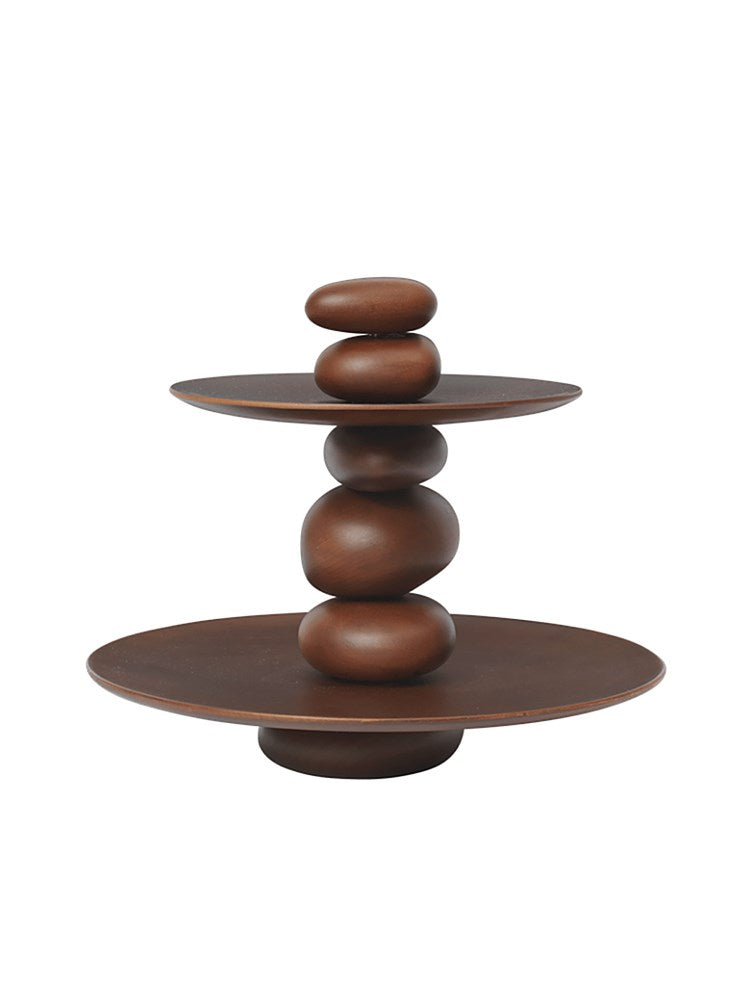 Pebble Dessert Stand - Dark Brown