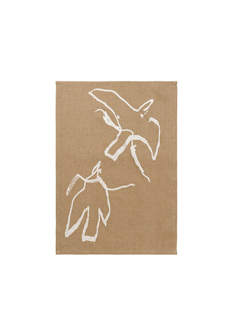 Vuelo Tea Towel - Sugar Kelp/Off-white