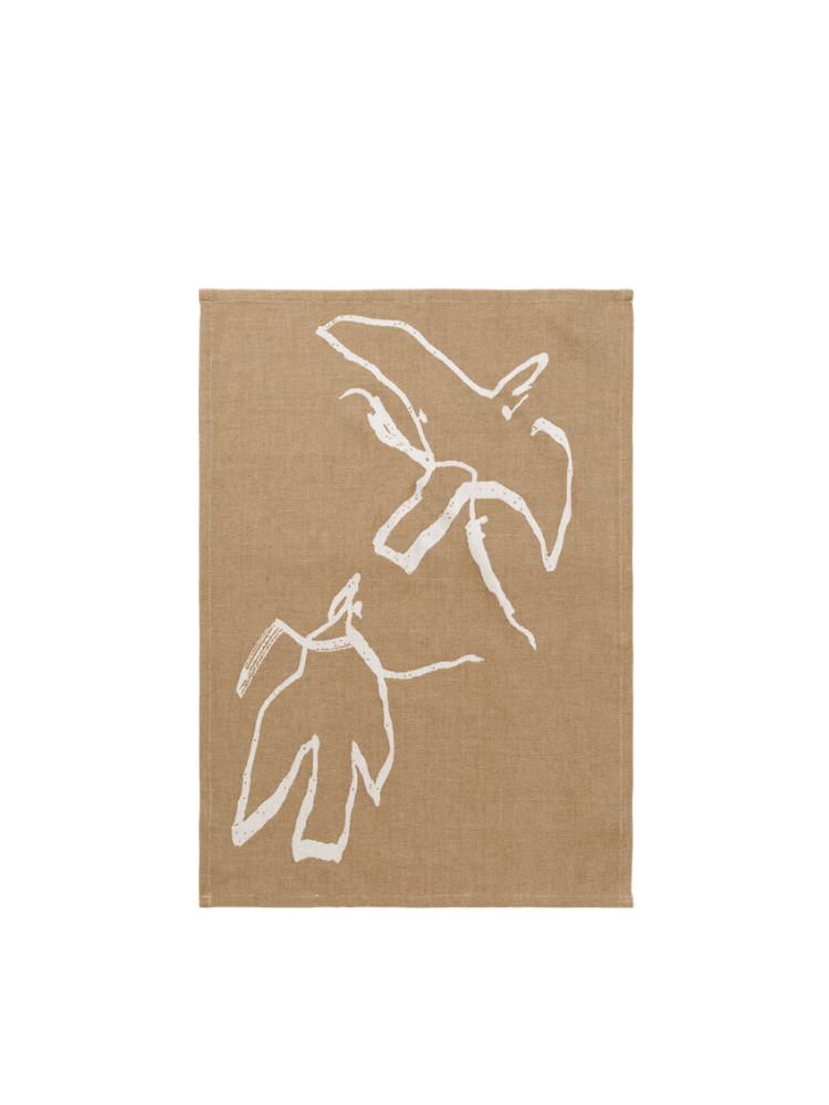 Vuelo Tea Towel - Sugar Kelp/Off-white