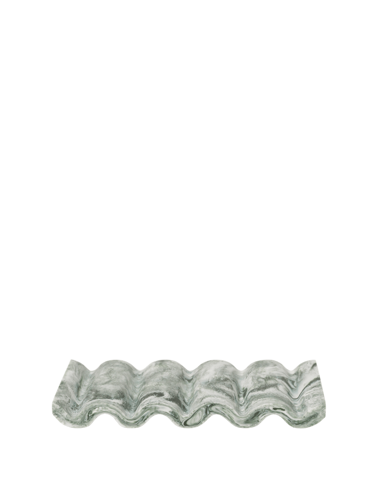 Mist Soap Dish - Emerald Off-white