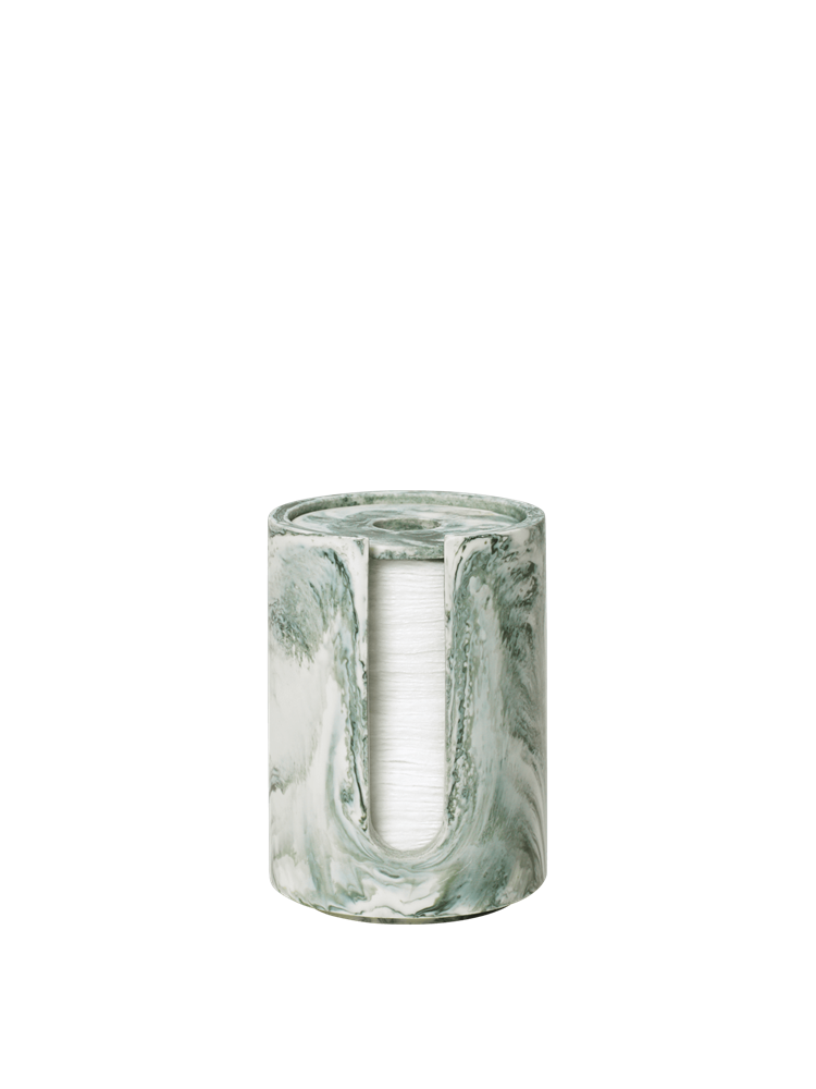 Mist Cotton Pad Holder - Emerald Off-white