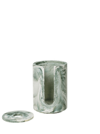 Mist Cotton Pad Holder - Emerald Off-white