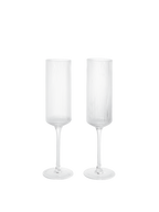 Ripple Champagne Flutes - Set of 2 - Clear