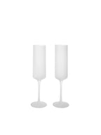 Ripple Champagne Flutes - Set of 2 - Frosted