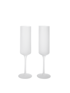 Ripple Champagne Flutes - Set of 2 - Frosted