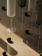 Ripple Champagne Flutes - Set of 2 - Frosted