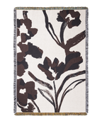 Cilla Tapestry Blanket - Off-white/Dark Grape