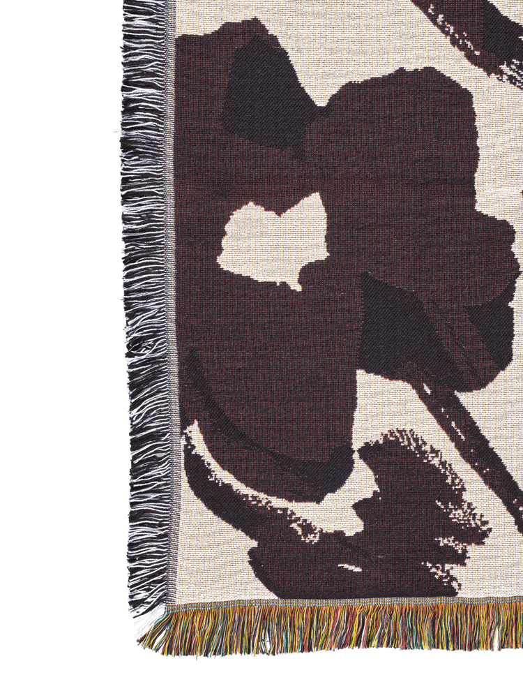 Cilla Tapestry Blanket - Off-white/Dark Grape
