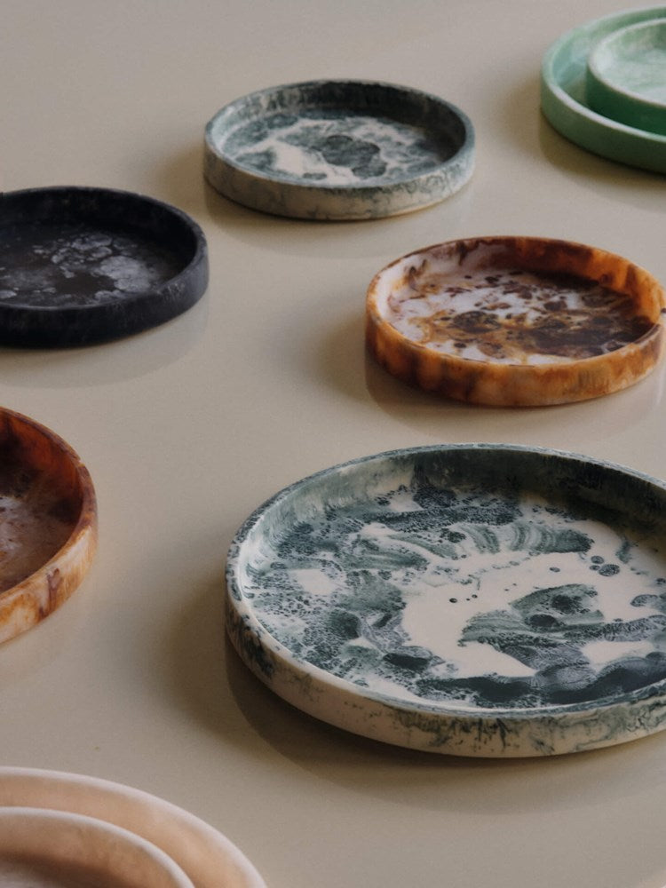 Mist Tray - Dia 30 - Emerald Off-white