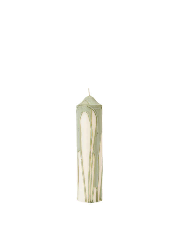 Dryp Pillar Candle - H20 - Tea Green