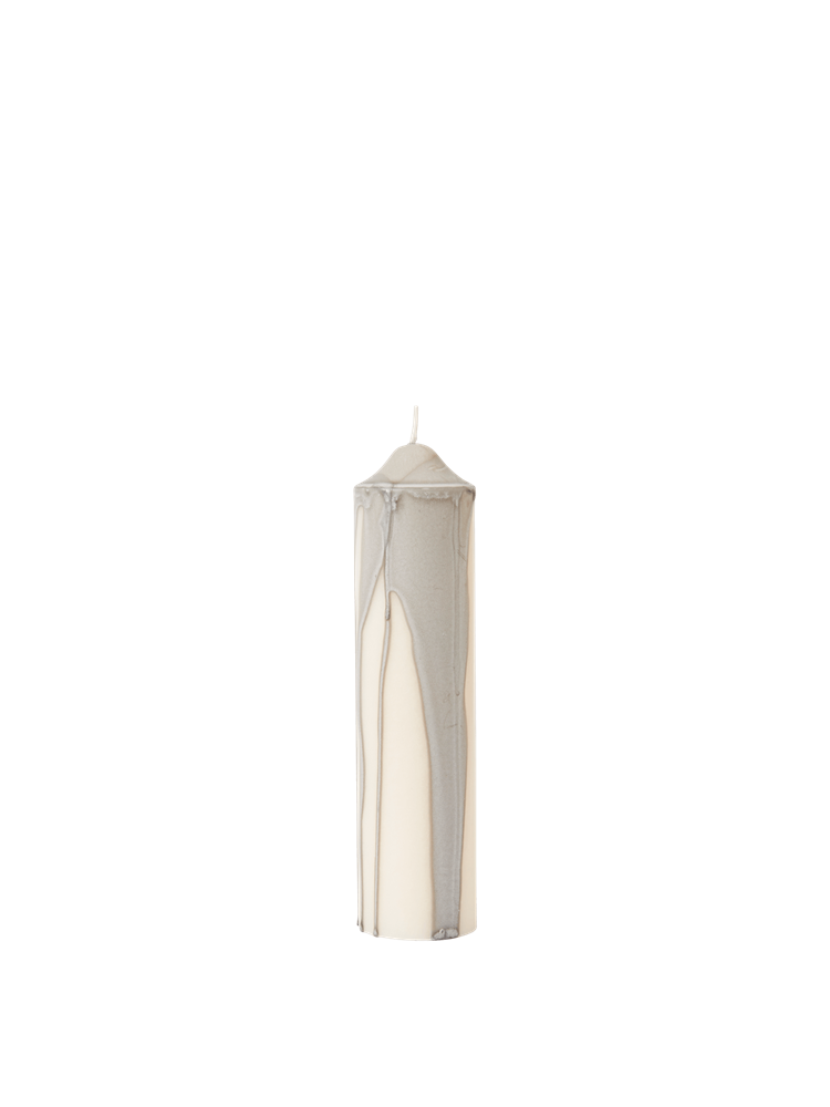 Dryp Pillar Candle - H20 - Warm Grey