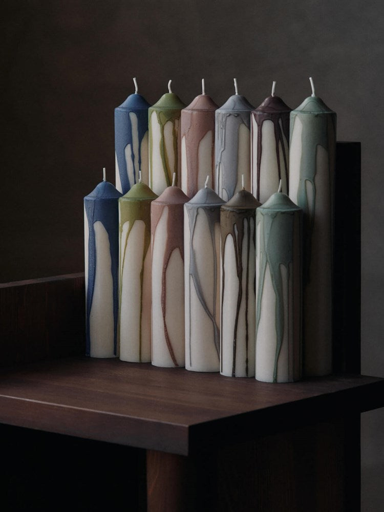 Dryp Pillar Candle - H20 - Warm Grey