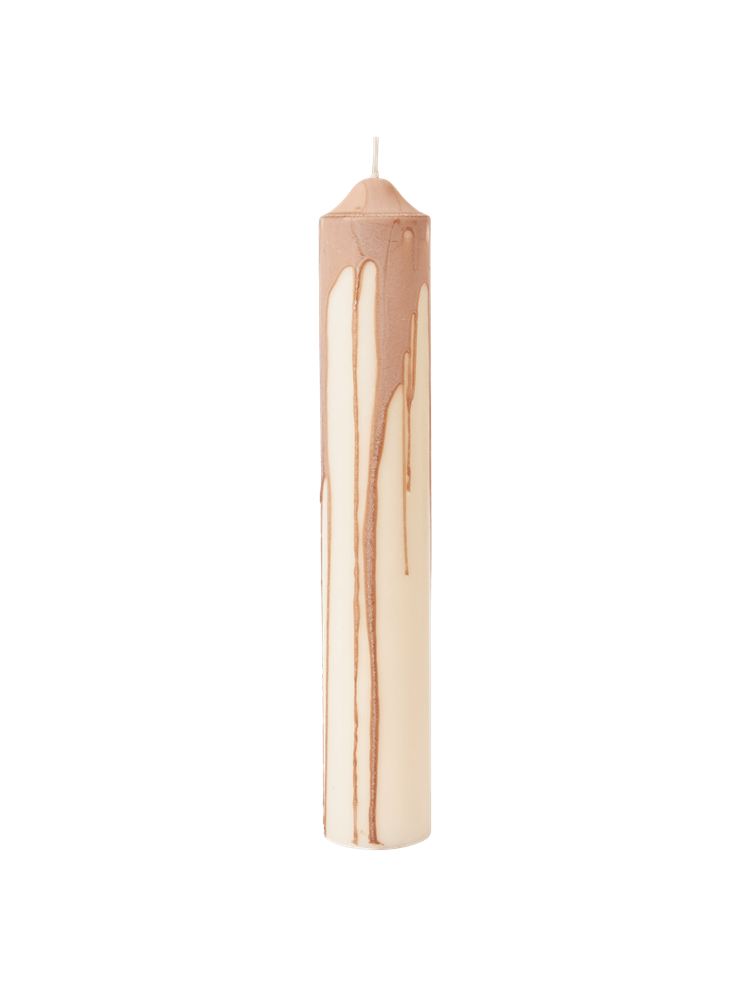 Dryp Pillar Candle - H30 - Beige