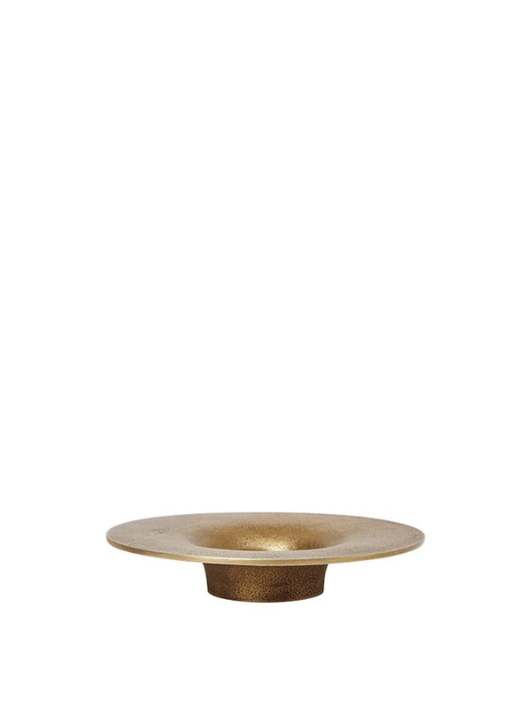 Soothe Block Candle Holder - Brass Finish