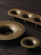 Soothe Block Candle Holder - Brass Finish