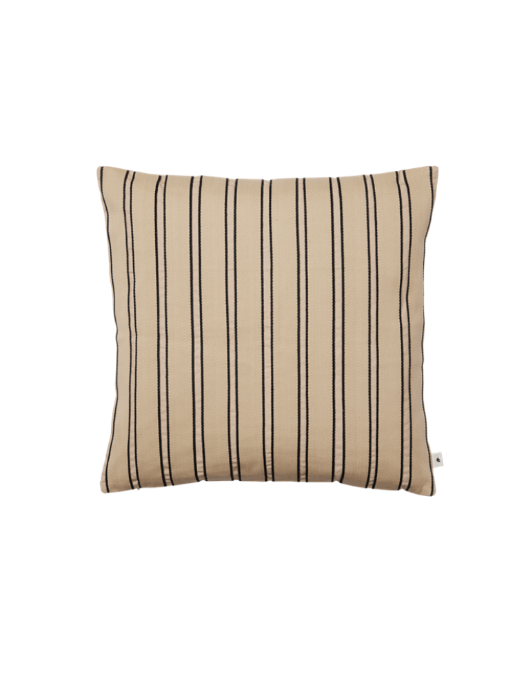Twill Cushion - Cashmere/Black