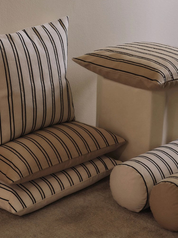 Twill Cushion - Rectangular - Cashmere/Black