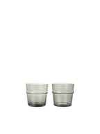 Boya Low Glasses - Set of 2 - Smoked Grey
