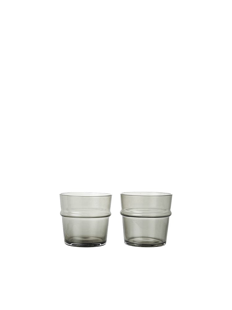 Boya Low Glasses - Set of 2 - Smoked Grey