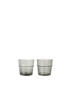 Boya Low Glasses - Set of 2 - Smoked Grey