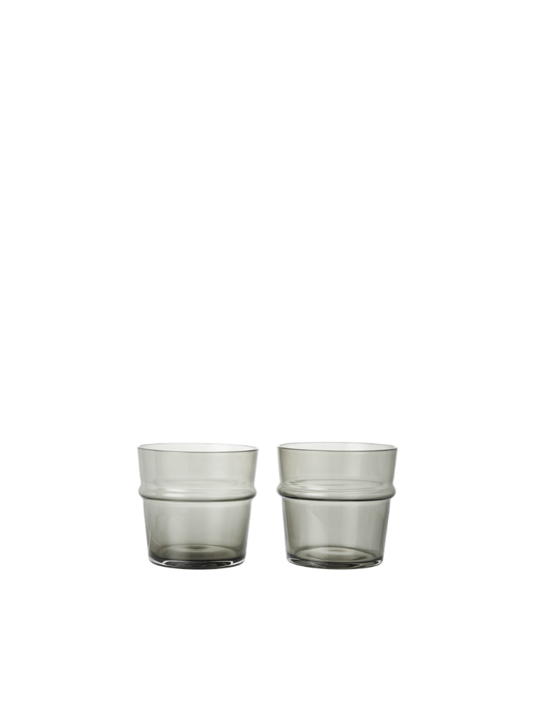 Boya Low Glasses - Set of 2 - Smoked Grey