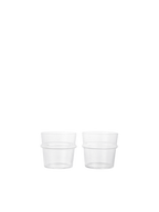 Boya Low Glasses - Set of 2 ƒÅ Clear with bubbles