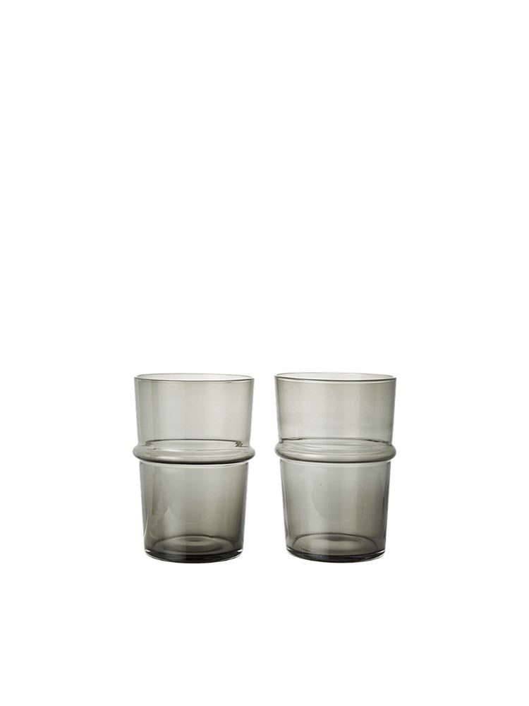 Boya Tall Glasses - Set of 2 - Smoked Grey