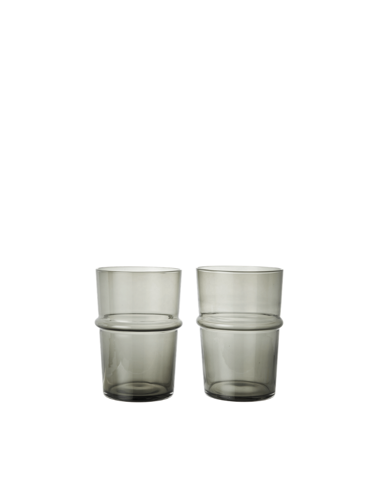 Boya Tall Glasses - Set of 2 - Smoked Grey