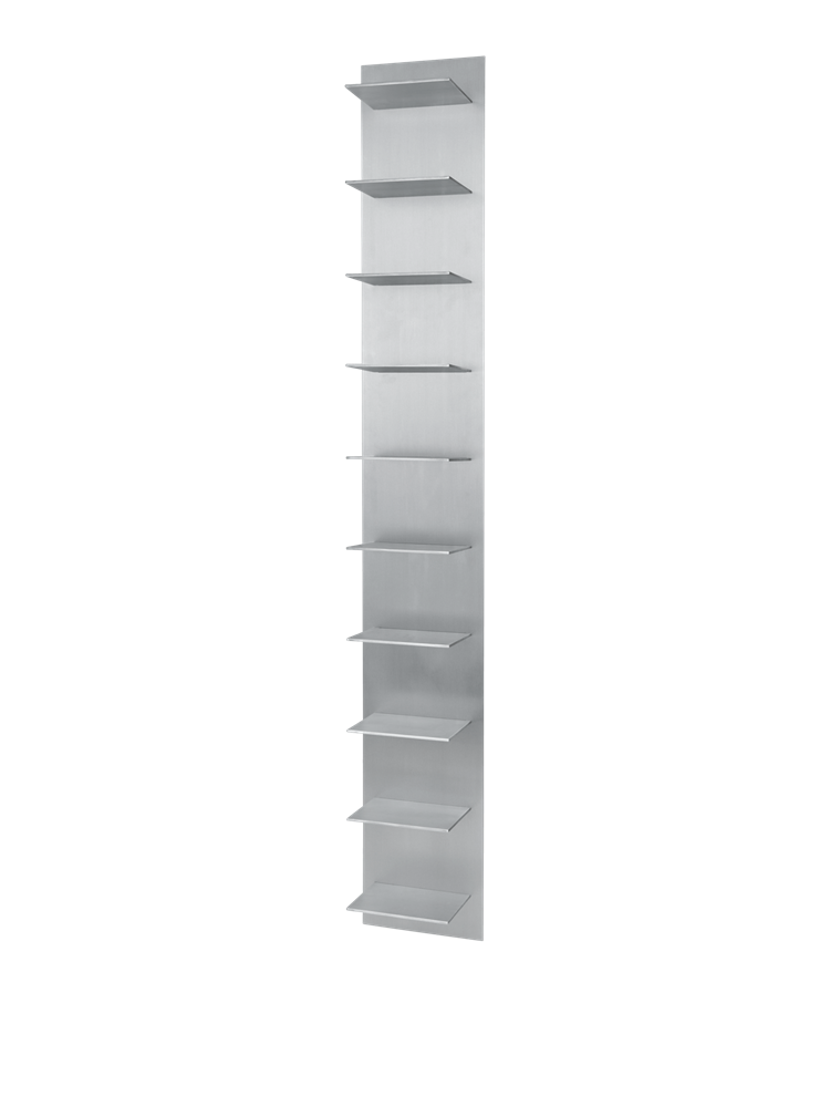 Lager Wall Shelf - Tall - Aluminium