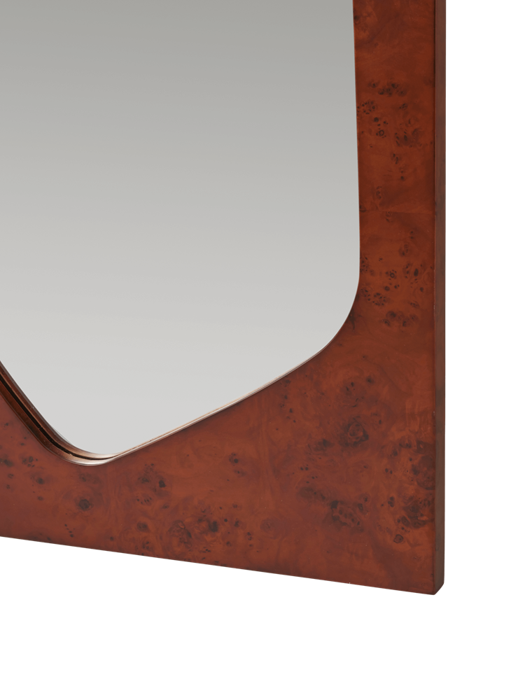 Folia Mirror - H135 - Dark Stained Burl