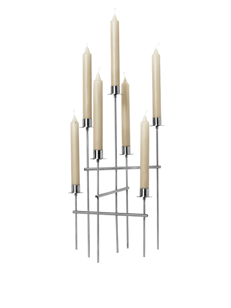 Elysia Candelabra - Brushed Stainless Steel