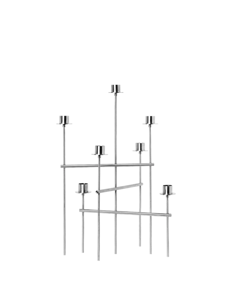 Elysia Candelabra - Brushed Stainless Steel