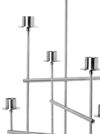 Elysia Candelabra - Brushed Stainless Steel
