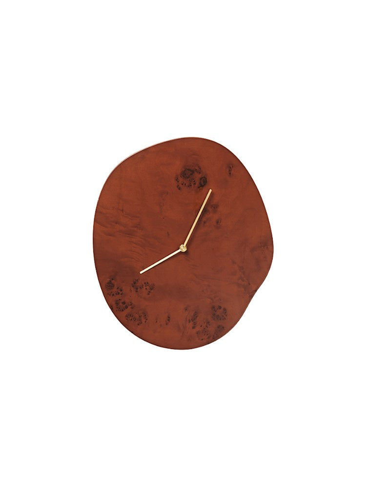 Melt Wall Clock - Dark Stained Burl