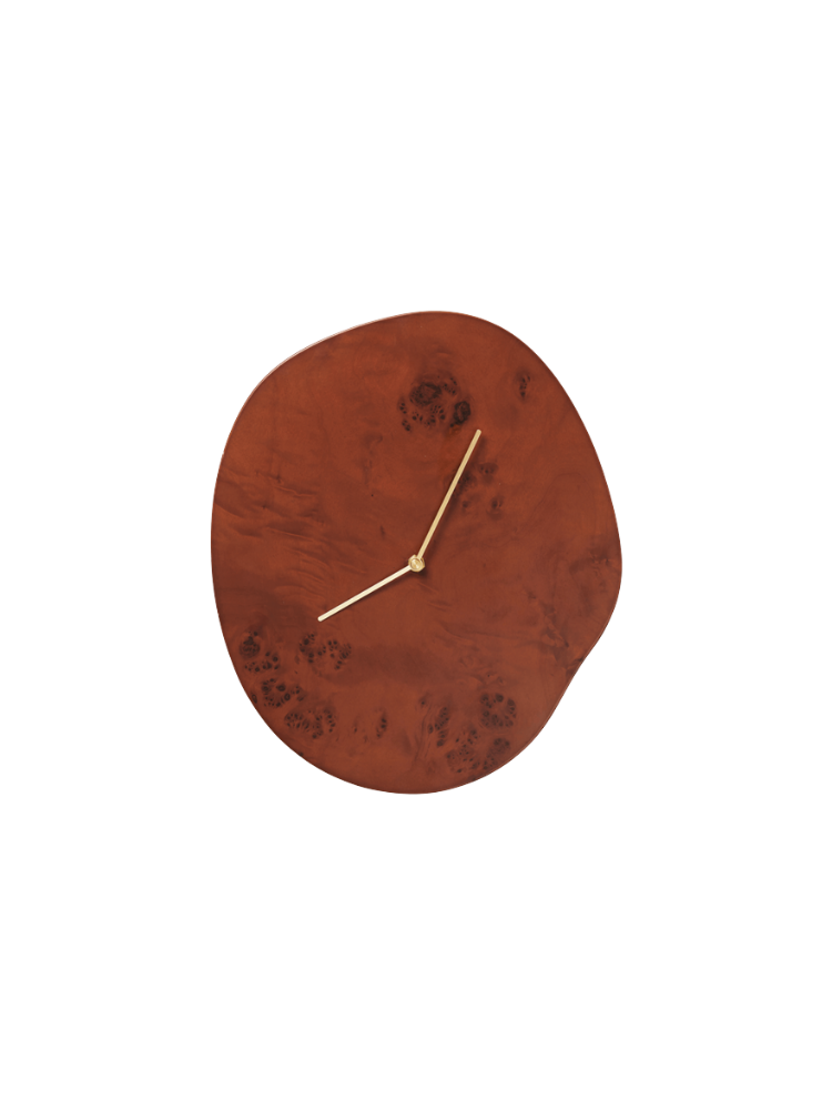 Melt Wall Clock - Dark Stained Burl