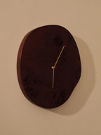 Melt Wall Clock - Dark Stained Burl