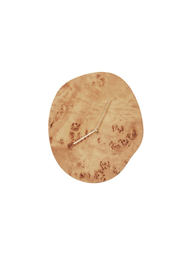 Melt Wall Clock - Natural Burl