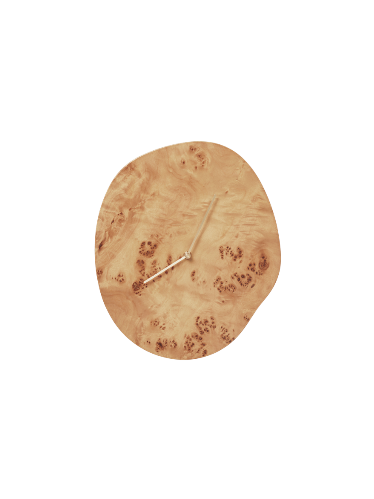 Melt Wall Clock - Natural Burl