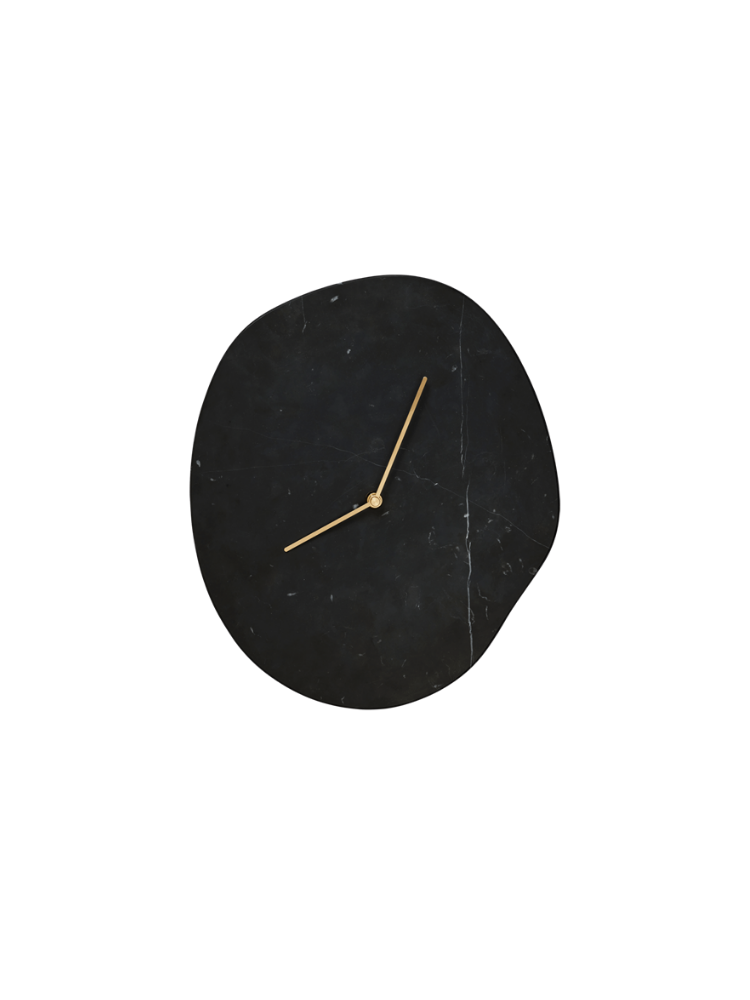 Melt Wall Clock - Black Marble