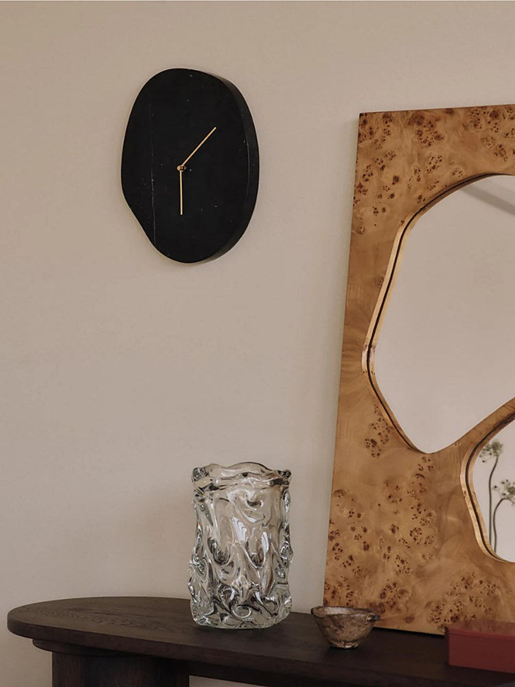 Melt Wall Clock - Black Marble